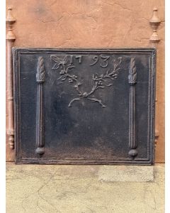 Plaque de Cheminée 'Piliers avec Décoration'