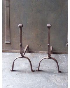 Anciens Chenets Fer Forgé