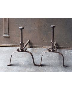 Anciens Chenets Fer Forgé