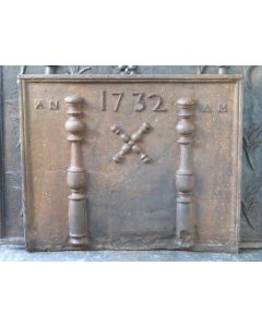 Plaque de Cheminée 'Croix de Saint André'