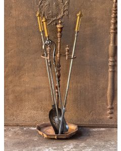 Ancien Serviteur Cheminée Anglais