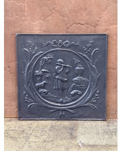 Plaque de Cheminée 'Scène Rurale'