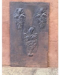 Plaque de Cheminée 'Panier de Fleurs'