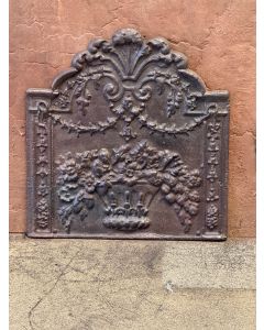 Plaque de Cheminée 'Panier de Fleurs'