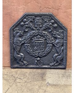 Plaque de Cheminée 'Armes de France et Navarre'