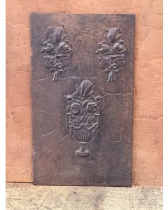 Plaque de Cheminée 'Panier de Fleurs'