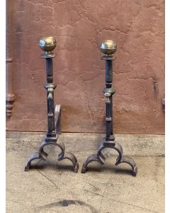 Anciens Chenets Fer Forgé