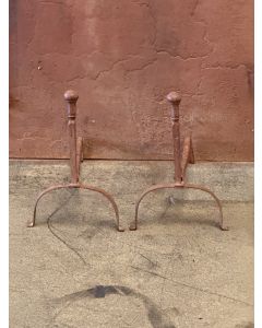 Anciens Chenets Forgés à la Main