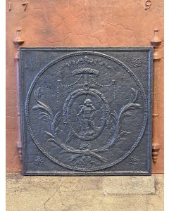 Plaque de fonte 'Cupidon et Vénus'