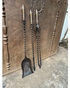 Ancien Serviteur Cheminée Anglais