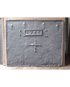 Plaque de Cheminée 'Fleurs de Lys'