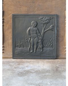 Plaque de Cheminée 'Garçon avec son Chien'