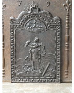 Plaque de Cheminée 'Scène Rurale'