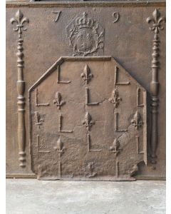 Plaque de Cheminée 'Fleurs de Lys'