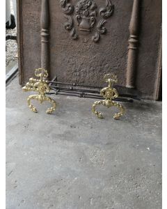 Ancien Serviteur Cheminée Anglais