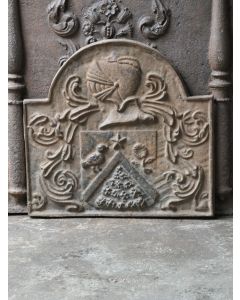 Plaque de Cheminée avec Blason