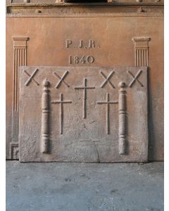 Plaque de Cheminée 'Croix de Saint André'