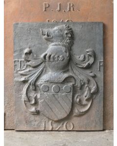 Plaque de Cheminée avec Blason