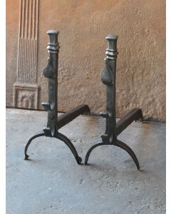 Anciens Chenets Fer Forgé