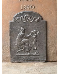 Plaque de fonte 'Cupidon et Vénus'