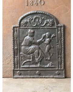 Plaque de fonte 'Cupidon et Vénus'