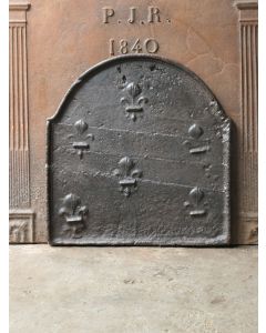 Plaque de Cheminée 'Fleurs de Lys'