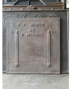 Plaque de Cheminée 'Mariage'