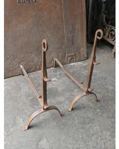 Anciens Chenets Fer Forgé