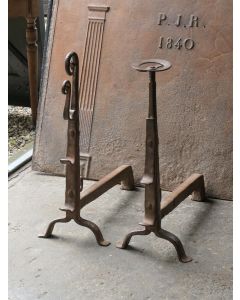 Anciens Chenets Fer Forgé