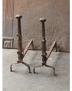 Anciens Chenets Fer Forgé