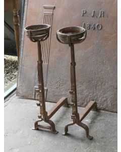 Anciens Chenets Forgés à la Main