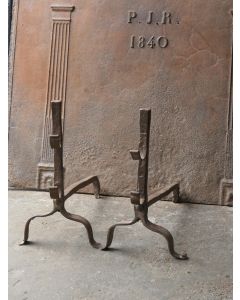 Anciens Chenets Fer Forgé
