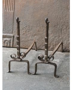 Anciens Chenets Fer Forgé