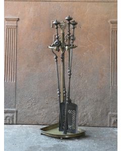 Ancien Serviteur Cheminée Anglais