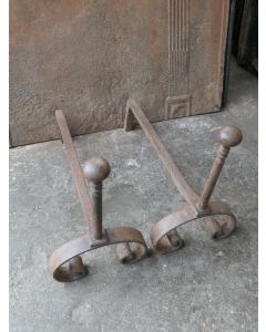 Anciens Chenets Fer Forgé