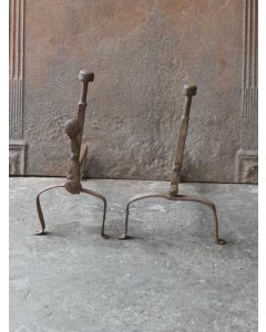 Anciens Chenets Fer Forgé