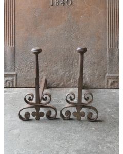 Anciens Chenets Fer Forgé