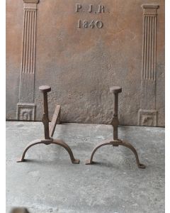 Anciens Chenets Fer Forgé
