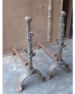 Anciens Chenets Fer Forgé