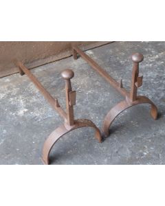 Anciens Chenets Forgés à la Main