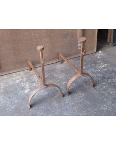 Anciens Chenets Forgés à la Main