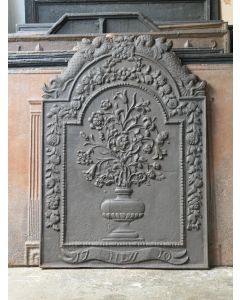 Plaque de Cheminée 'Panier de Fleurs'