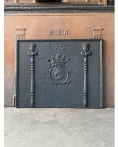 Plaque de Cheminée avec Blason