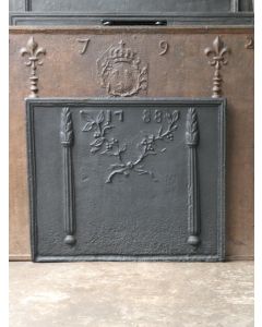 Plaque de Cheminée 'Piliers avec Décoration'