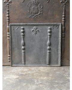 Plaque de Cheminée 'Fleurs de Lys'