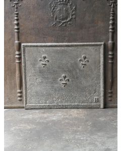 Plaque de Cheminée 'Fleurs de Lys'