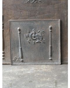 Plaque de Cheminée 'Piliers avec Décoration'