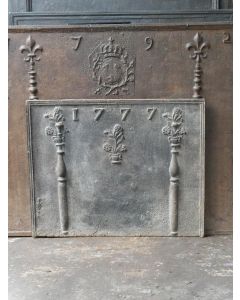 Plaque de Cheminée 'Panier de Fleurs'