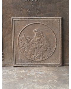 Plaque de Cheminée 'Garçon avec son Chien'