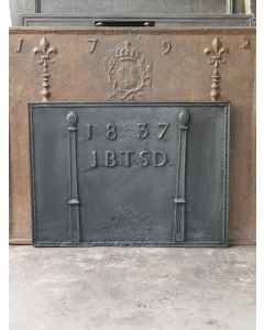 Plaque de Cheminée 'Colonnes de Liberté'